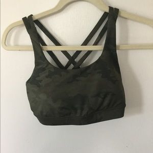 Green camo energy bra
